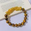 Sha Jin dominante piedra ojo de tigre fortuna valiente pulsera tienda de oro con cuentas de transferencia pulsera valiente venta al por mayor en vivo