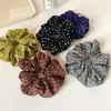 Goma para el pelo de gasa con lunares simples estilo coreano, elegante y con estilo, scrunchie de tela plisada de nicho, nueva cuerda para coleta de pelo
