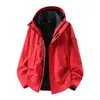 Chaqueta exterior tipo concha Luotuo para mujer, tres en uno, cortavientos, impermeable, cálida, ropa de otoño e invierno para viajes y montañismo para hombre
