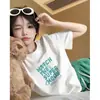 En Stock Venta Caliente Verano Nueva Camiseta de Manga Corta para Mujer, Estilo Coreano Dulce Estampada Holgada, Talla Grande Camisa Básica de Media Manga