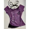 Camiseta Falsa de Dos Piezas de Manga Corta para Mujer, Estilo Vintage, Diseño Verano 2026, Top Corto, Retro Americano, Cuello Halter Vintage