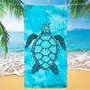 Tartaruga de Microfibra Lã Dupla Face Comércio Exterior Absorvente de Água Popular Toalha de Praia Secagem Rápida Estampa Digital Toalha de Banho Toalha de Praia