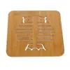 Porta-copos de madeira vazados, espessados para uso na cozinha, resistentes ao calor e isolantes, antiderrapantes, adequados para panelas, tigelas, pratos e copos