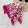 Estilo Pastoral de Verano Fresco Dulce Bufanda de Seda Pequeña Fresca Versátil para Mujer Bufanda Cuadrada Pequeña Protección Solar para Playa Cabello