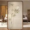 Biombo para Sala de Estar, Uso Doméstico, Madera Maciza, Oficina, Sala de Té, Dormitorio, Decoración de Bambú Estilo Zen, Pantalla de Asiento, Entrada