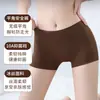 Pantaloncillos tipo bóxer sin costuras de seda helada para mujer, Shorts de seguridad finos anti-exposición, Leggings dos en uno