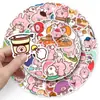 52 Adesivos Kana Hera Animal de Desenho Coelho Rosa Fofo Impermeável Decorativo Capa de Celular Adesivos para Copo d'Água
