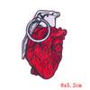 Parches Bordados de Corazón Punk Transfronterizos Personalizados con Piedras Preciosas Bordado por Computadora Ropa de Mezclilla Pantalones Parches Decorativos DIY