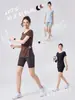 7A Transpirable Antibacteriano Manga Corta de Yoga para Mujer Cintura Lateral Fruncido Cordón Adelgazante Fresco Top Deportivo Cubre Cadera Ropa de Yoga