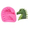 Tapete con Textura de Escamas de Dragón de Dinosaurio de Pascua Molde de Silicona Doblez Azúcar Chocolate Molde para Decoración de Pastel