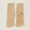Meias de Yoga de Verão Zhuji para Mulheres, Meias Profissionais Antiderrapantes para Pilates e Yoga, Meias de Cinco Dedos, Meias Esportivas de Dedos Divididos