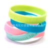 Pulseira de publicidade logotipo artesanato presente silicone pulseira côncava luminosa pulseira de cor mista pulseira esportiva personalizado atacado