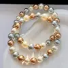 Pulsera Pulsera de Cristal Artificial Perla Color Mixto Dorado Cálido Hoja de Arce Maillard Ins Francesa de 10 mm de Alta Gama