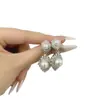 Luz y Sombra de París Lujo Accesible Nuevos Pendientes Franceses de Zircón y Perla Diseño de Nicho Pendientes Exagerados Elegantes Pendientes de Gama Alta