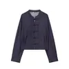 Comércio Exterior Atacado Transfronteiriço 2026 Nova Moda Feminina Estilo Europeu e Americano Casual Solta Versátil Jaqueta Jeans