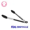 Pinza de silicona de 12 pulgadas para alimentos de cocina, pinza para barbacoa frita, pinza de acero inoxidable para pan y filete frito.