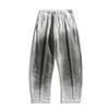 Marca Trendy Americana Jeans Rectos Blanco Sucio para Hombres 2025 Marca Trendy Pantalones de Pierna Ancha Casuales Holgados Degradado Scimitar para Niños
