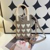 Bolso bandolera para teléfono móvil a cuadros para mujer, pequeño, bonito y ligero, bolso de punto para las cuatro estaciones.