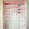 Cortina de Puerta Morada Mágica Culomi Love para Habitación Infantil Cortina de Dibujos Animados Cortina sin Taladro Cortina Divisoria para Mujeres
