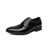 Zapatos de Cuero para Hombre, Estilo Coreano, Modernos Británicos de Punta Fina con Cordones, Zapatos de Boda, Calzado Formal de Negocios, Versátiles Zapatos Casuales de Primavera con Aumento de Altura Oculto