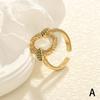 Anillo abierto unisex de cobre retro nuevo transfronterizo con diamante de serpiente, anillo de color simple de viento frío al por mayor