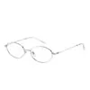 """98688"" Montura de gafas ovalada estilo nerd de 54 mm, montura pura de titanio para mujer, ultraligera, aspecto natural, venta al por mayor en Danyang ZC5001"""