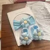Conjunto de gorro y calcetines para bebé para niñas, gorro pullover floral, gorro de protección para fontanela de recién nacido, gorro tipo indio, diadema