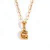Moda Europea y Americana Simple Nicho Popular Collar Acero Inoxidable Chapado en Oro 18K Mini Burbuja Letra Clip de Papel Collar