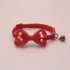 2026 Nuevo Estilo Transfronterizo Malla de Perlas Lazo Collar con Tira Reflectante y Cascabel para Mascota Gato y Perro