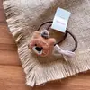 Lindo Anillo de Pelo de Animales Oscuros de Tela de Algodón Grande para Niños Par de Cuerdas para el Cabello Grandes Bordadas para Niñas