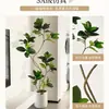 Higuera Bengalí Simulada Planta en Maceta de Piso para Sala de Estar Decoración junto al Sofá, Planta Artificial de Alta Gama, Planta Verde Grande