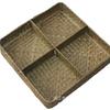 Cesta de almacenamiento para mesa de centro de cuatro compartimentos Creative Home de 015L, cesta tejida para frutas Busgrass, caja para cosméticos, almacenamiento de escritorio