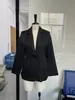 Ropa transfronteriza europea y americana para mujer: Estilo de oficina, cuello solapa, un botón, entallado en la cintura, blazer a medida, en stock para venta al por mayor