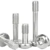 Acero Inoxidable 304 Cabeza Redonda Flor de Ciruelo Tornillo No Desmontable Media Rosca Cabeza Plana Tornillo Anticaída M2M3M4M5M6M8