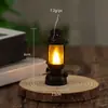 Lámpara de Camping para Exteriores, Luz Ambiental de Camping, Linterna LED Portátil Colgante para Paseos Nocturnos, Velas Electrónicas, Linterna Pequeña, Navidad Retro