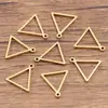 10 Amuletos Geométricos de Acero Inoxidable de 2 Colores Marco Abrasivo DIY Estrella de Cinco Puntas Rombo Círculo Gota de Agua Luna Colgante