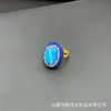 Transmisión en Vivo de Nuevos Productos, Anillos Incrustados con Piedras Preciosas, Estilo de Lujo Ligero Personalizado, Anillos de Color Piedra para Transmisión en Vivo de Nicho que Conservan el Color, Venta al por Mayor de Fábrica