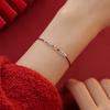 Pulseira de corda vermelha com contas de prata esterlina S925 cobre e prata, design de nicho feminino, estilo nacional avançado, novo estilo chinês, temperamento, corda de mão