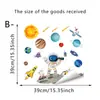 Nuevas Pegatinas de Cielo Estrellado Universo Planeta de los Nueve Planetas Astronauta Tierra Marte Autoadhesivas PVC Decoración