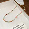 Estilo Étnico Irregular Contas de Cristal Contas Colar Acessórios Feminino Luz de Luxo Alta Qualidade Corrente da Clavícula Estilo de Férias Colar