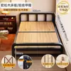 Cama plegable para apartamentos de alquiler, cama individual, cama simple para siesta en la oficina, cama plegable para dormitorio, cama de madera reforzada