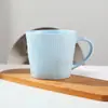 Caneca Cerâmica Listrada Verticalmente, Copo de Grande Capacidade, Copo Simples para Beber, Copo de Casal, Copo de Água Doméstico, Copo de Porcelana, Xícara de Café