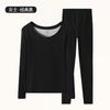 Nova roupa íntima térmica de dopamina para homens e mulheres, conjunto para casal, forrada com fleece dupla face, espessada, roupas de outono, calça comprida de veludo, corte slim