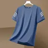 Camiseta masculina fina de secagem rápida, esportiva, de verão, manga curta, solta, para treino, corrida, tops para atividades ao ar livre