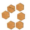 MZCT001-016 Adesivo Magnético para Geladeira com Textura de Madeira Transfronteiriço Papel de Anotações Adesivo Magnético Decorativo Circular Fixo