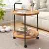 Estante de almacenamiento, sofá de lujo ligero, mesa de centro para sala de estar, uso doméstico, mesa auxiliar de sofá creativa y simple, mesa de centro móvil para dormitorio