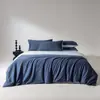 2026 Nuevo Juego de Cuatro Piezas para el Hogar de Algodón 100% Puro, Color Sólido, Dos Tonos, Estilo Simple, Funda de Edredón de Algodón de Fibra Larga de Xinjiang Tres