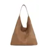 Bolso de Suede Suave Vintage para Pan para Mujer 2024 Nuevo Otoño/Invierno Moderno Gran Capacidad Bolso de Hombro Popular Bolso Cubo