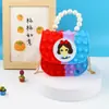 Bolso Bandolera Vanguardia para Hombro Niños Bandolera Bolso de Mano Perla Burbuja Bolso Bandolera de Silicona para Hombro Bolso Gelatina