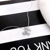 Collar de Lazo con Incrustaciones de Diamantes de Plata Esterlina S925 para Mujer, Ins Lujo Ligero Estilo Chanel Simple Combinable Cadena para Clavícula de Alta Gama